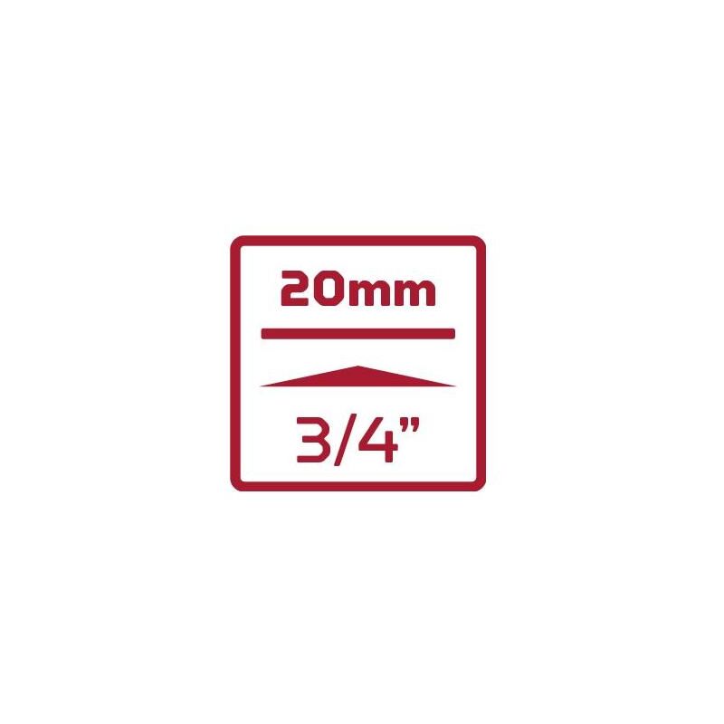 foto del prodotto r73001919 bussola per avvitatore 3 4 esagonale 19 mm lunghezza 90 mm