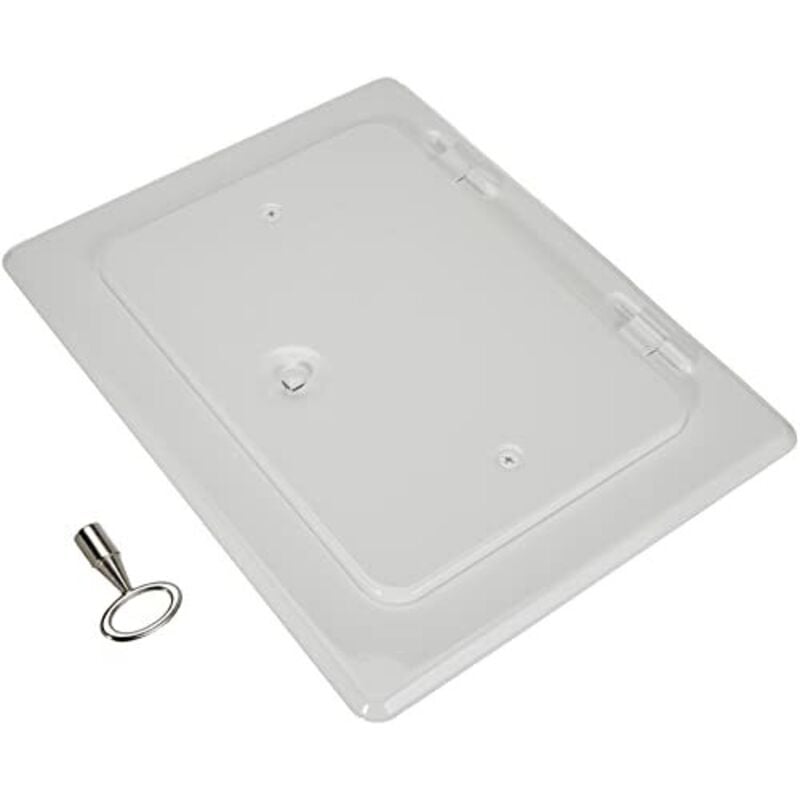 foto del prodotto r80/b90 2093/w porta camino zincato e verniciato a polvere, bianco ral 9016, dimensioni nominale 140 x 200 mm, dimensioni esterne 230 x 290 mm