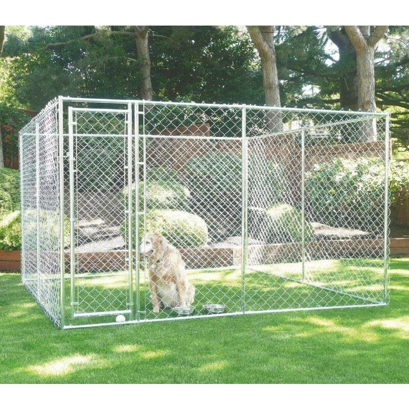 foto del prodotto ra d33 parco per cuccioli 3x3x1.8m 1.5x4.6x1.8m, recinto per cani, canile all aperto, recinto per cani con cassa per cani bc elec