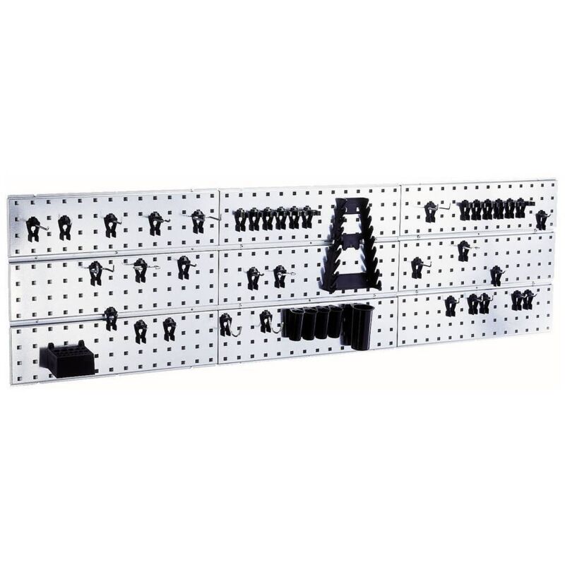 foto del prodotto raaco 109659 ganci per utensili pannello forato x 3 44 clip l x a x p 1560 x 440 x 11 mm 1 pz.