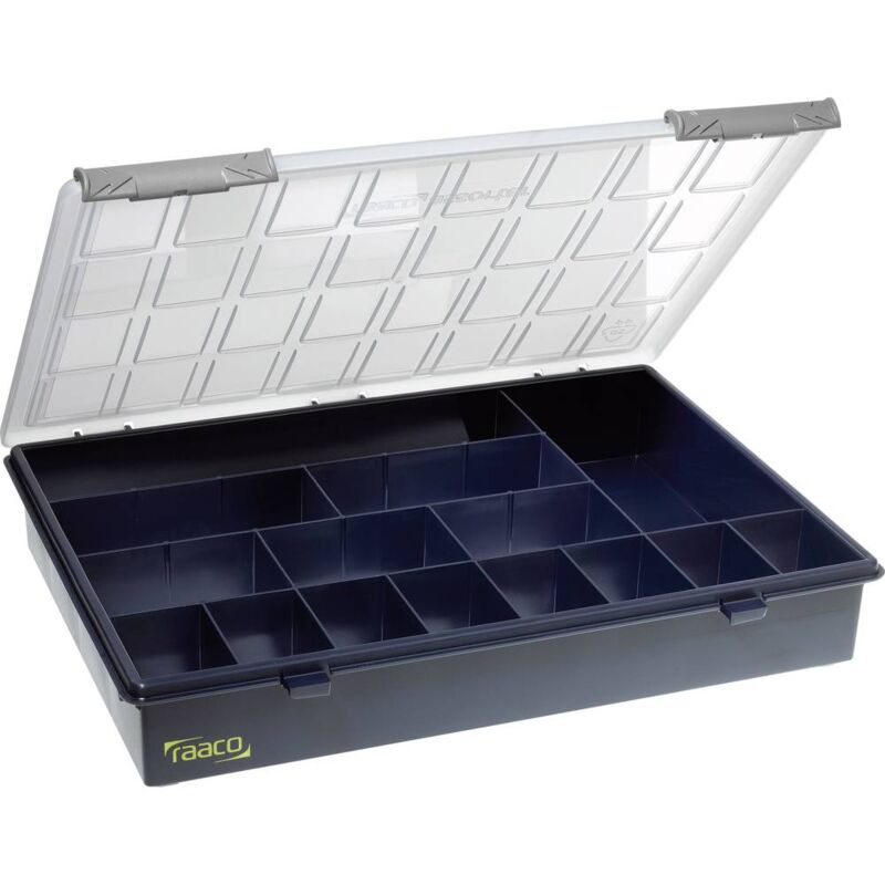 foto del prodotto raaco assorter 4 15 scatola minuteria l x l x a 338 x 260 x 57 mm scomparti 15 suddivisione fissa contenuto 1 pz.