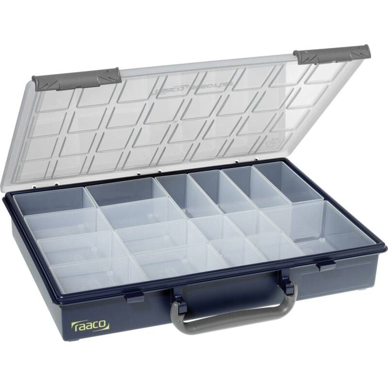 foto del prodotto raaco assorter 55 4x8 17 scatola minuteria l x l x a 338 x 261 x 57 mm scomparti 17 suddivisione fissa contenuto 1 p
