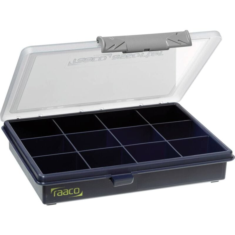 foto del prodotto raaco assorter 6 12 scatola minuteria l x l x a 175 x 143 x 32 mm scomparti 12 suddivisione fissa contenuto 1 pz.