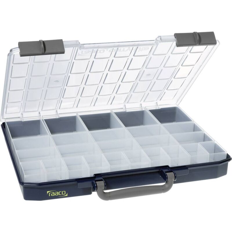 foto del prodotto raaco carrylite 55 5x10 25 2 valigetta per minuteria l x a x p 413 x 57 x 330 mm scomparti 25 suddivisione fissa con