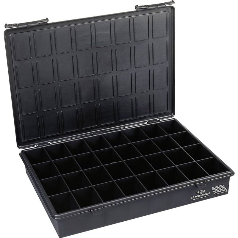 foto del prodotto raaco esd esd assorter 4 32 scatola minuteria l x l x a 338 x 260 x 57 mm scomparti 32 suddivisione fissa contenuto