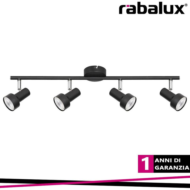 foto del prodotto rabalux applique konrad 4xgu10 nero