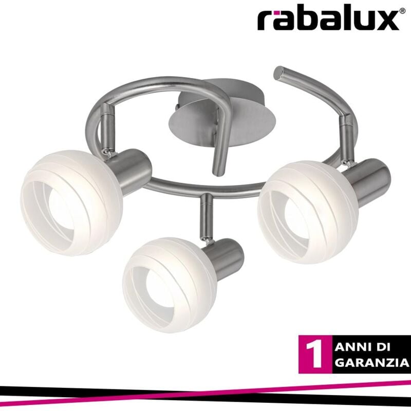 foto del prodotto rabalux aurel, spot, 3 lights, white striped
