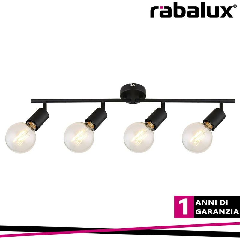 foto del prodotto rabalux lamar, metal spot , e27 4xmax 40w, matt black