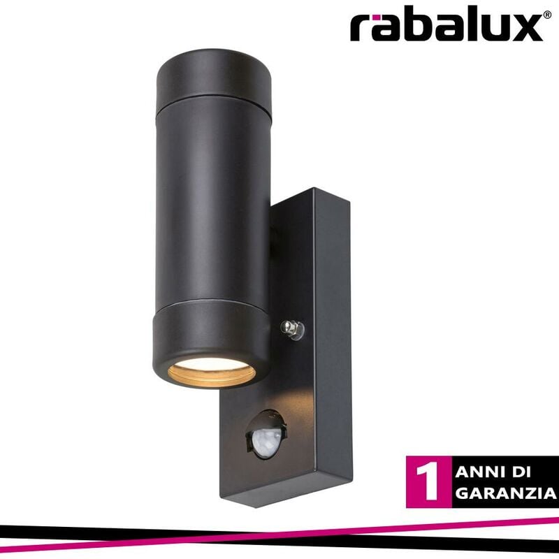 foto del prodotto rabalux medina,outdoor wall lamp with sensor gu10 max10w ip44