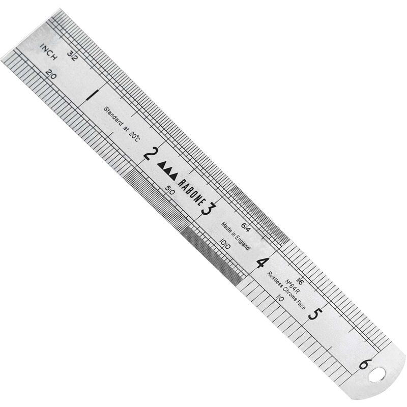foto del prodotto rabone stanley 6035400 64r righello inossidabile, 150 mm