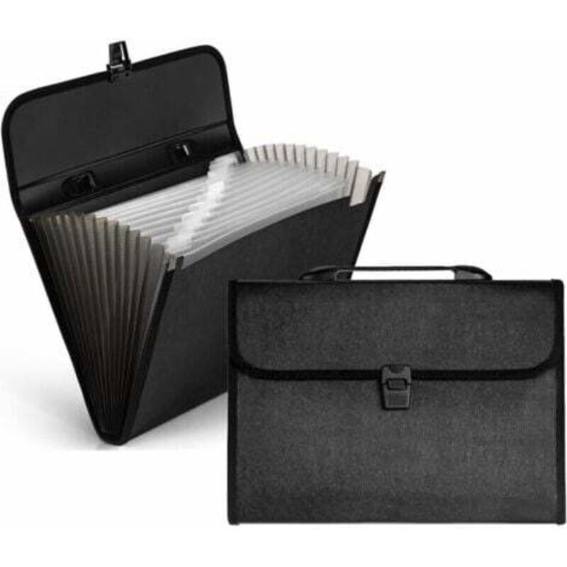 foto del prodotto raccoglitore a soffietto per documenti con 12 scomparti in formato a4, raccoglitore a soffietto con coperchio, espandibile, per documenti