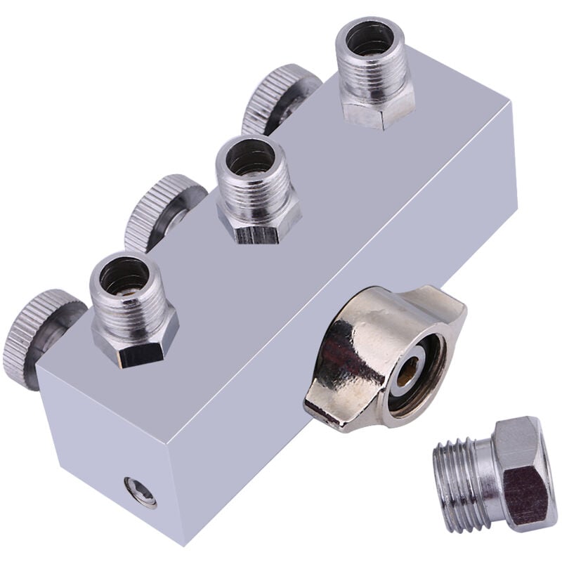 foto del prodotto raccord m tallique d connexion pour a rographe painting tools3 voies s parateur de tuyau d air a rographe1 8bsp avec vanne bouton de r glage