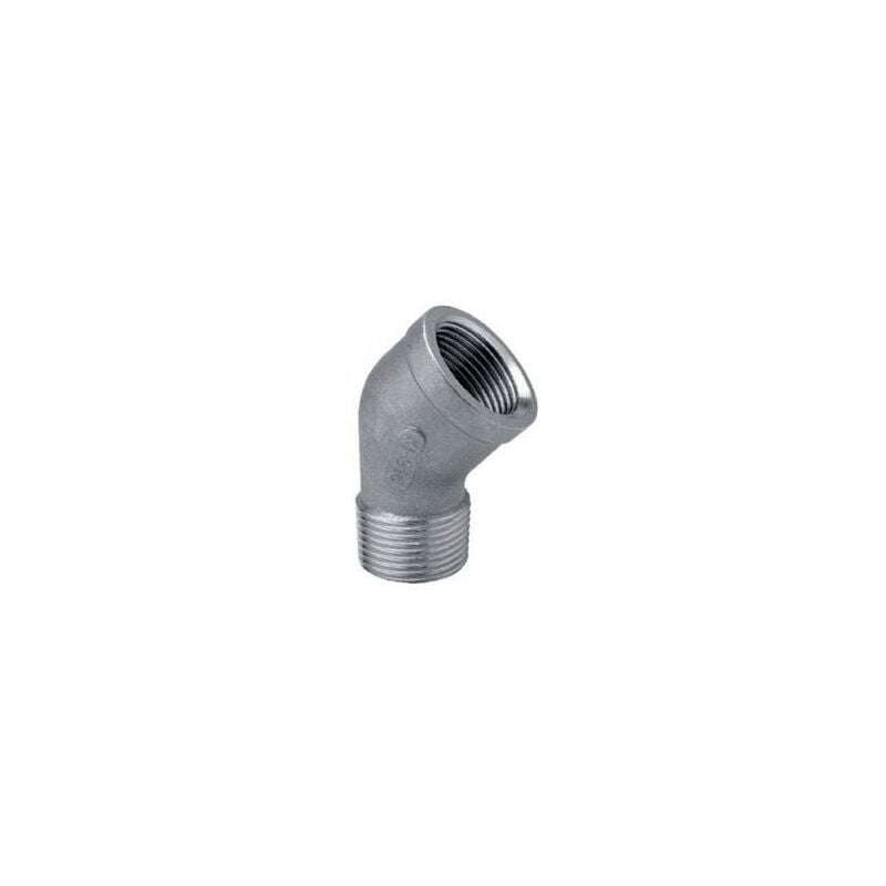 foto del prodotto raccorderie metalliche gomito 45 mf 1 1 2 aisi316 iso4144 122112316l 
