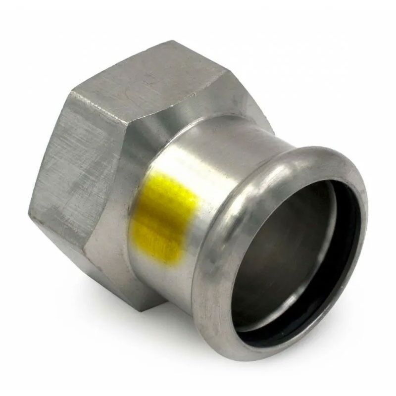 foto del prodotto raccorderie metalliche manicotto misto filetto f 18 x 1 2 f inox 316l a pressare gas 190102018g