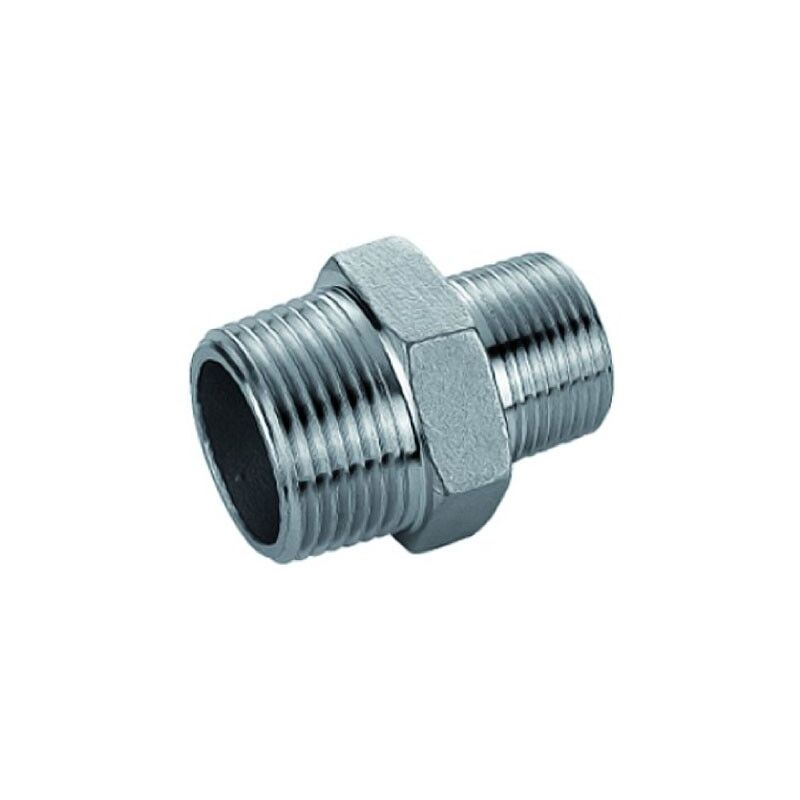 foto del prodotto raccorderie metalliche nipplo niples vite doppia ridotta 1 1 2 x 1 1 4 aisi316 iso4144 145112114l