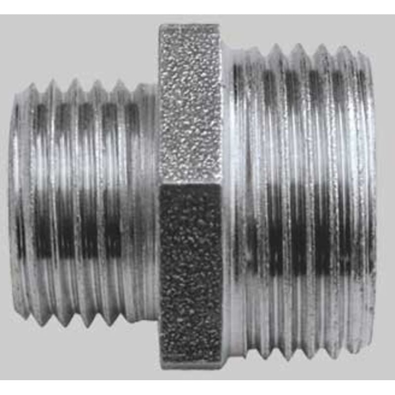 foto del prodotto raccorderie metalliche raccordo diritto ridotto maschio maschio in acciaio zincato 3 8 x1 4 