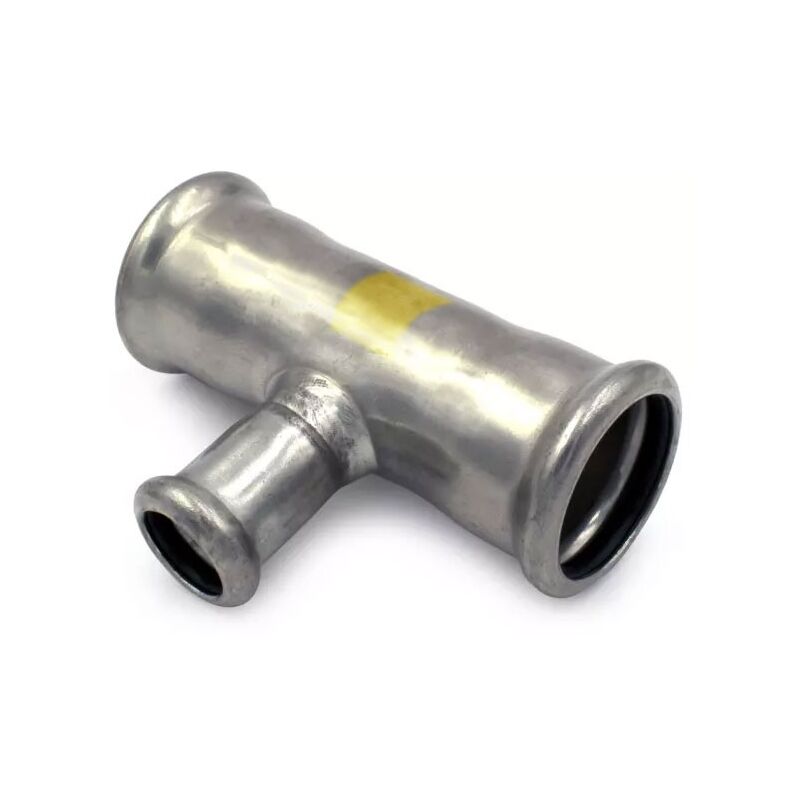 foto del prodotto raccorderie metalliche tee ridotto 28 x 22 x 28 inox 316l a pressare gas 192028022g 