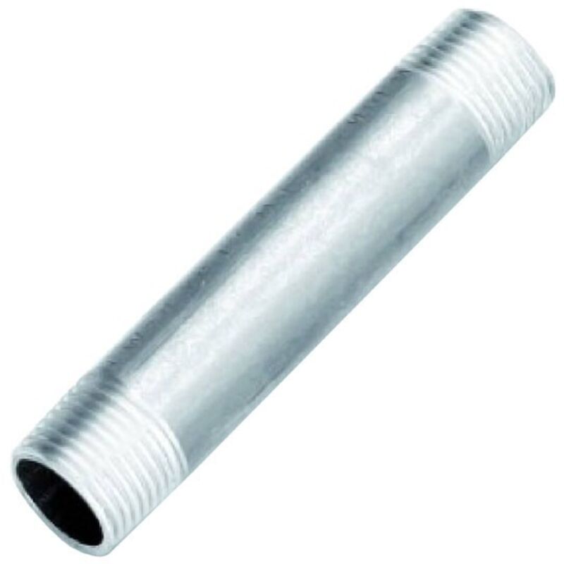 foto del prodotto raccorderie metalliche - tronchetto in acciaio zincato filetto corto 1'x20 cm
