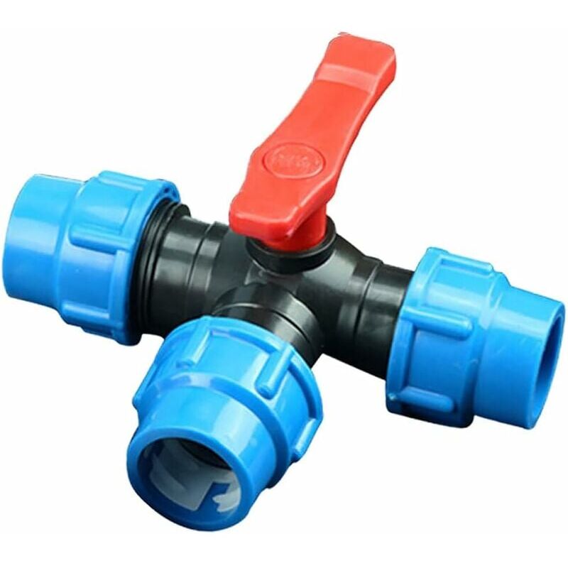 foto del prodotto raccordo a compressione dell acqua, raccordo a t a compressione per tubo dell acqua da 1 pezzo per irrigazione agricola da giardinaggio 25mm 