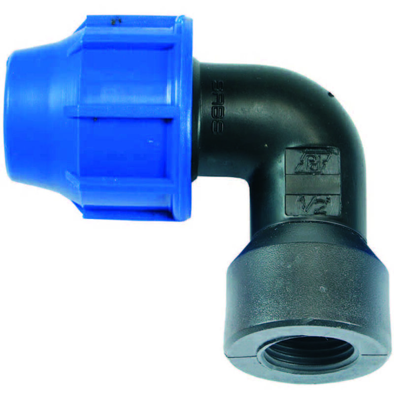 foto del prodotto raccordo a compressione gomito 90 femmina pn16 mm.16x f 1 2