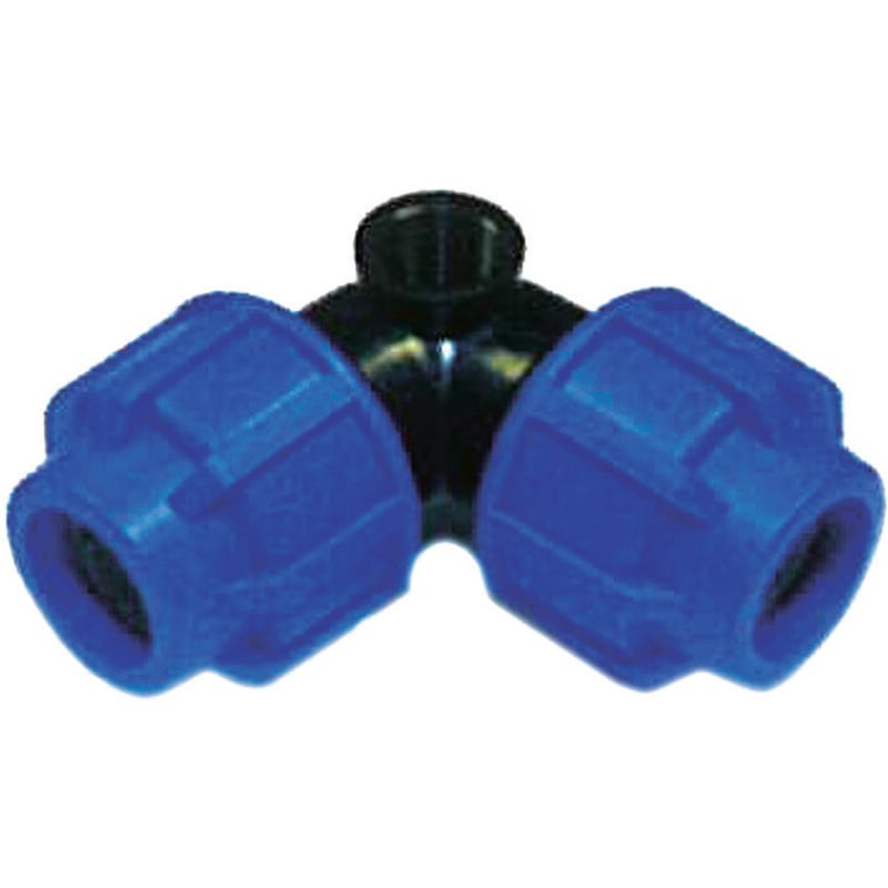 foto del prodotto raccordo a compressione gomito a 3 vie per pop up filettato f pn16 mm.25x25x f 1 2
