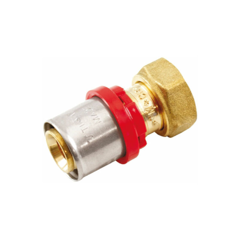 foto del prodotto raccordo a pressare dritto 40 x 1 1 2 con girello per multistrato tiemme