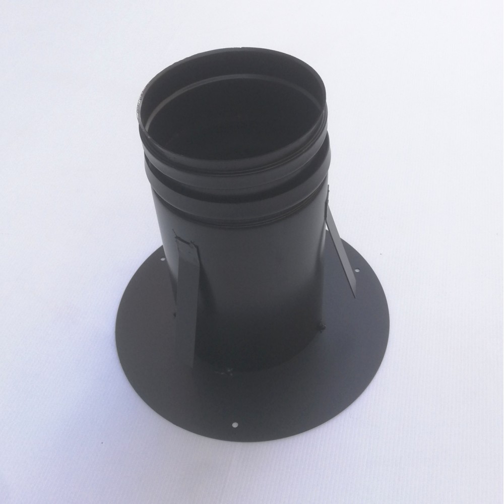foto del prodotto raccordo a soffitto telescopico da 120mm con innesto per tubo inox per stufa a legna