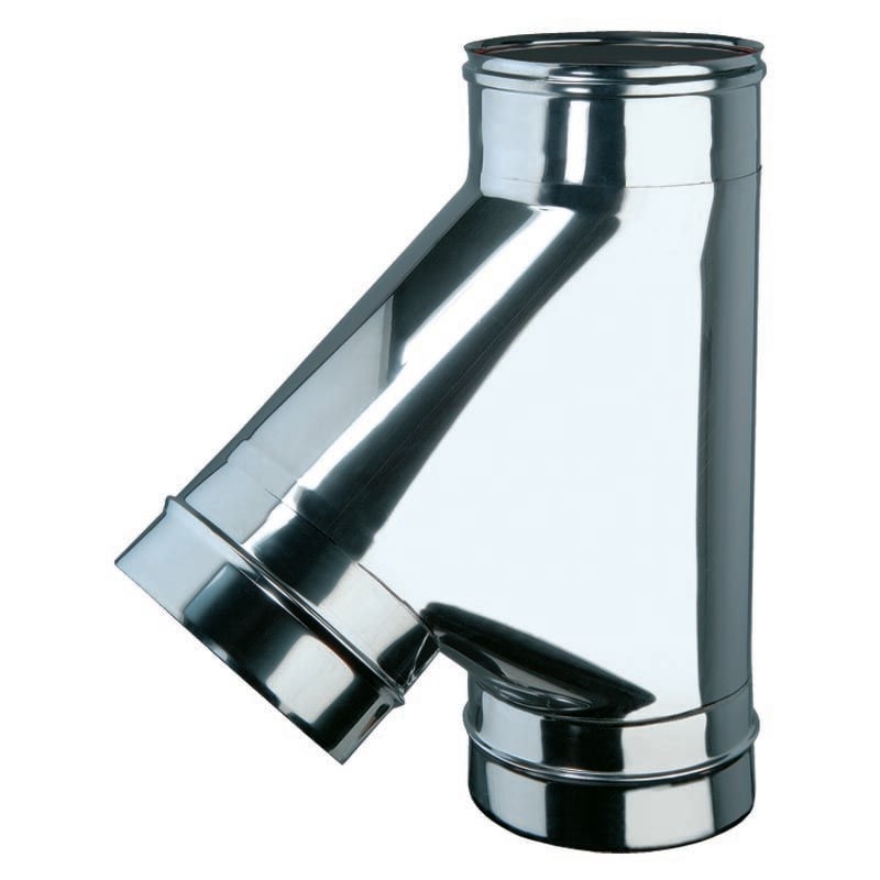 foto del prodotto raccordo a 't' 135 mmf inox raccordo a t 135 gradi d. 100