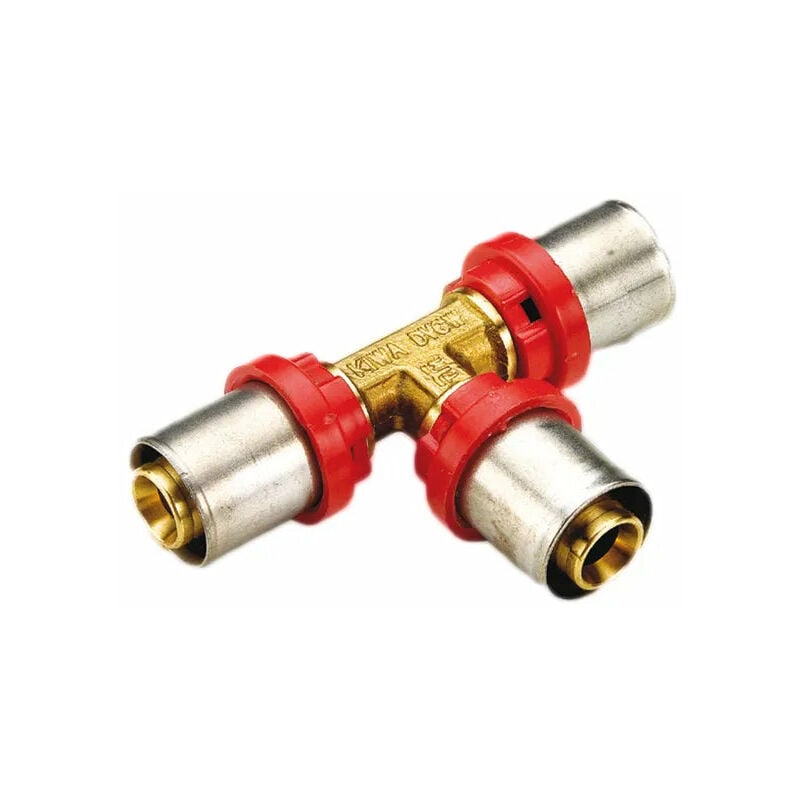 foto del prodotto raccordo a t 16 x 16 x 16 a pressare per tubo multistrato