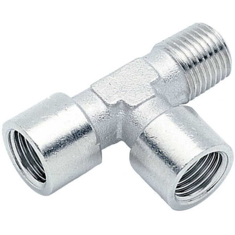 foto del prodotto raccordo a t 40503 filettatura interna 1 4 filetto esterno r1 4 1 pz. ich