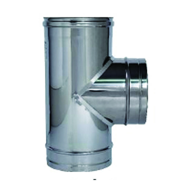 foto del prodotto raccordo a t 90 in acciaio inox aisi 304 monoparete spessore mm.0,5 fmm mm.120