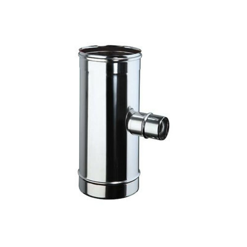 foto del prodotto raccordo a t 90 monoparete acciaio inox, der. 80 mm 140 mm 140 mm