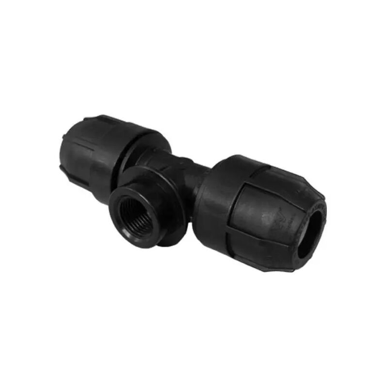 foto del prodotto raccordo a t femmina a compressione in polipropilene serie elopress 16x1 2 pn16 nupi