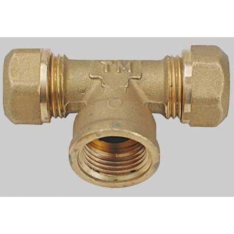 foto del prodotto raccordo a t femmina con ogiva in ptfe per tubo rame serie 1209 1 2 16 tiemme