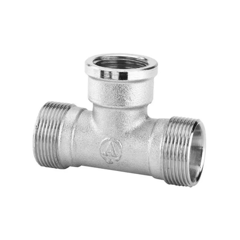 foto del prodotto raccordo a t femmina in ottone cromato 1 2 m 24x19 arteclima