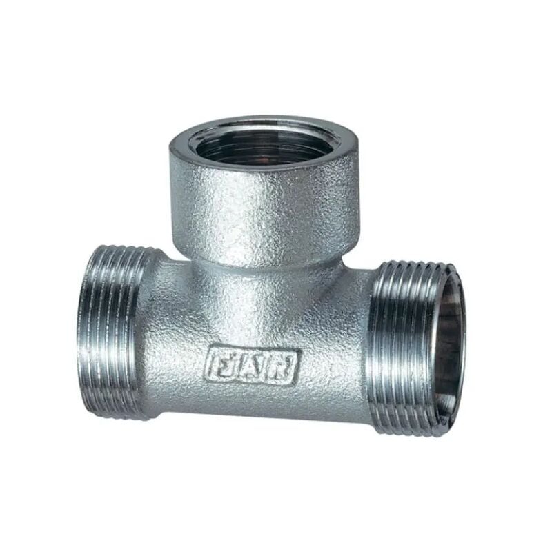 foto del prodotto raccordo a t femmina in ottone cromato 1 2 m 24x19 far