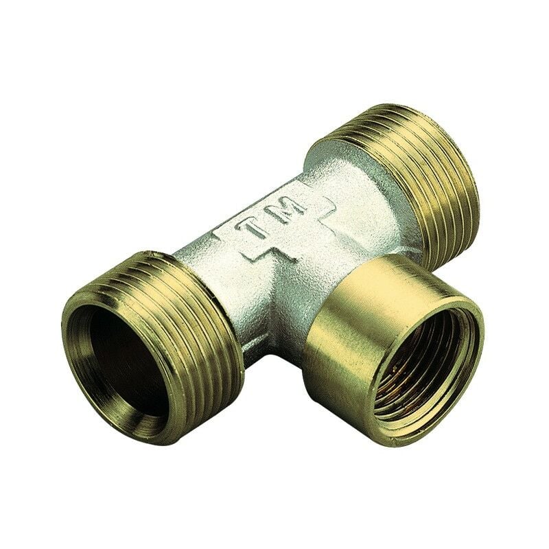 foto del prodotto raccordo a t femmina in ottone giallo modello waterblock-gn 1 2 tiemme raccorderie spa