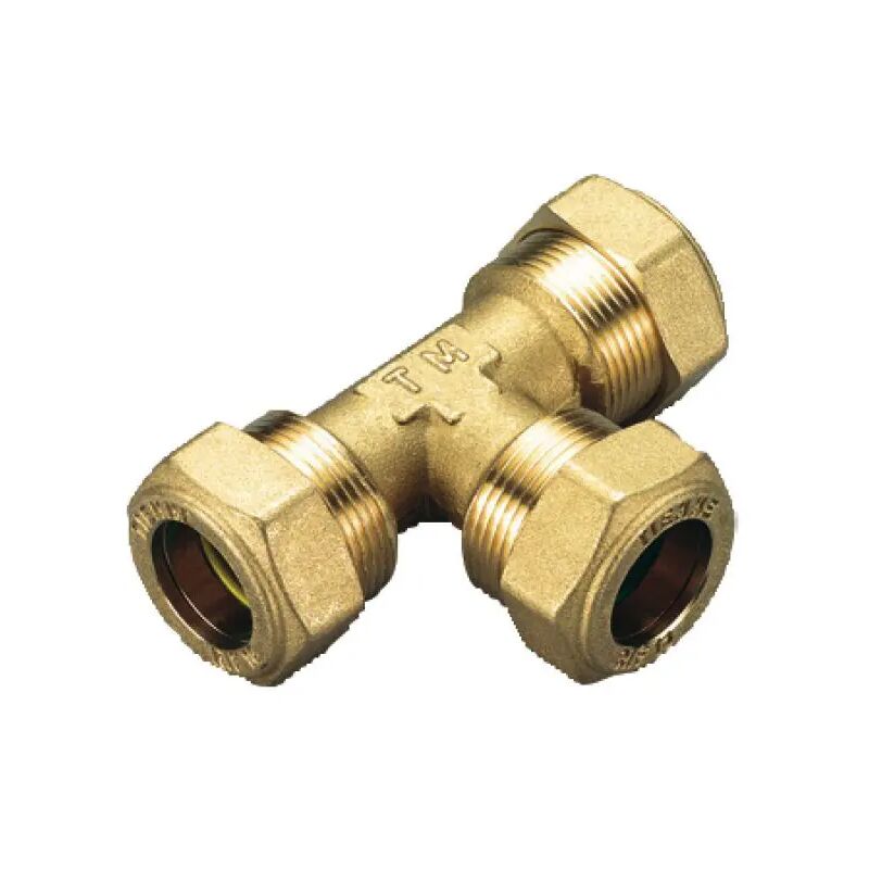 foto del prodotto raccordo a t intermedio per gas con tenuta o ring per tubo rame serie 1357 14 tiemme