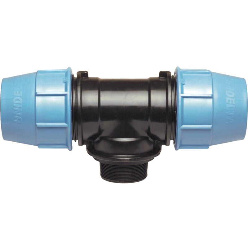 foto del prodotto raccordo a tee 90 con derivazione maschio per polietilene unidelta 75x2 1 2