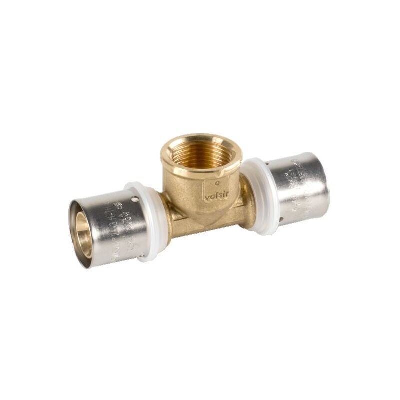 foto del prodotto raccordo a tee femmina 25 2,5 x 3 4 x 25 2,5 pexal brass - raccordo a pressare vs0175934
