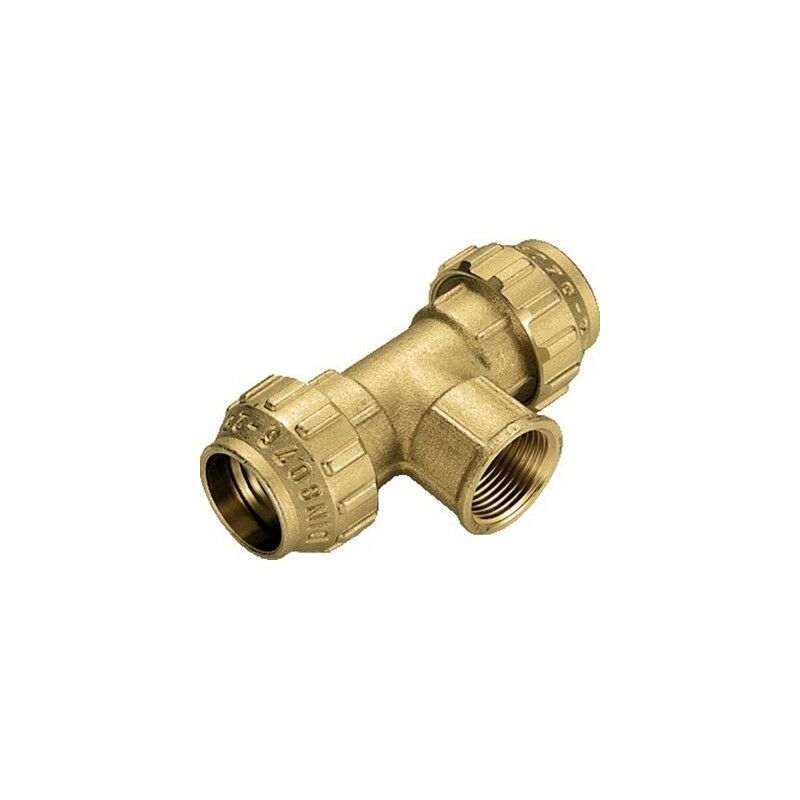 foto del prodotto raccordo a tee femmina in ottone tiemme 3 4 x 25 tiemm