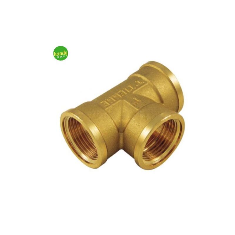 foto del prodotto raccordo a tee in ottone giallo tiemme femmina 3 x 1 2