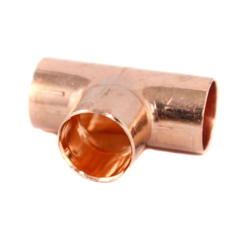 foto del prodotto raccordo a tee rame 28/18/28 mm estremità a saldare femmina 102852
