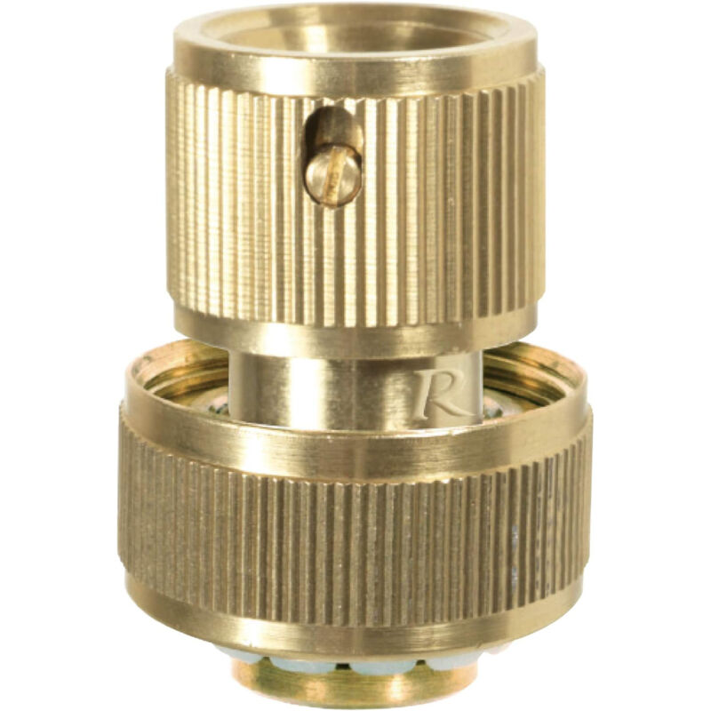 foto del prodotto raccordo attacco rapido ottone tubo acqua giardino 19mm 3 4 ribimex