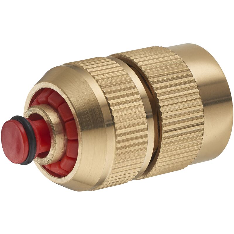 foto del prodotto raccordo automatico in ottone con aquastop, diametro 15 mm aroz