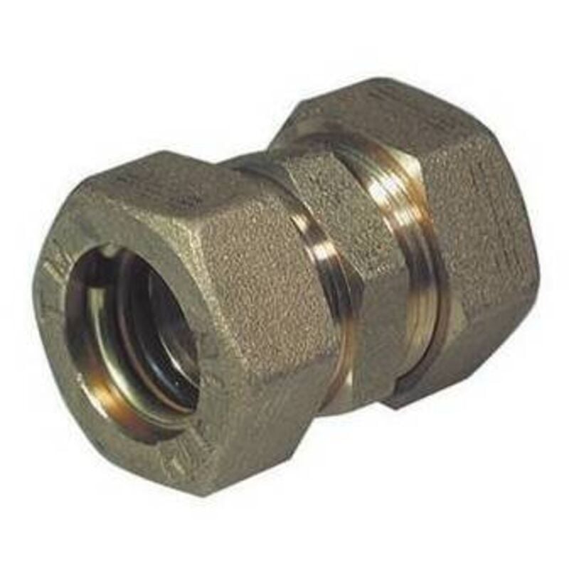 foto del prodotto raccordo bicono ottone diritto intermedio doppio o-ring n.18