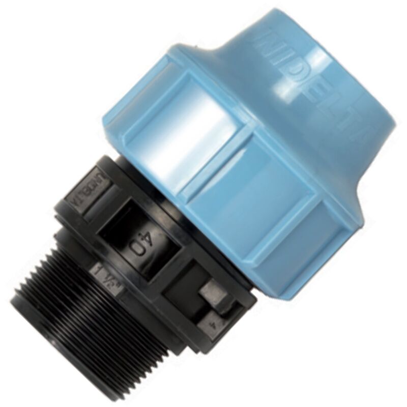foto del prodotto raccordo con filetto maschio in polipropilene a compressione per irrigazione pn 16 bar 25 x 3 4 