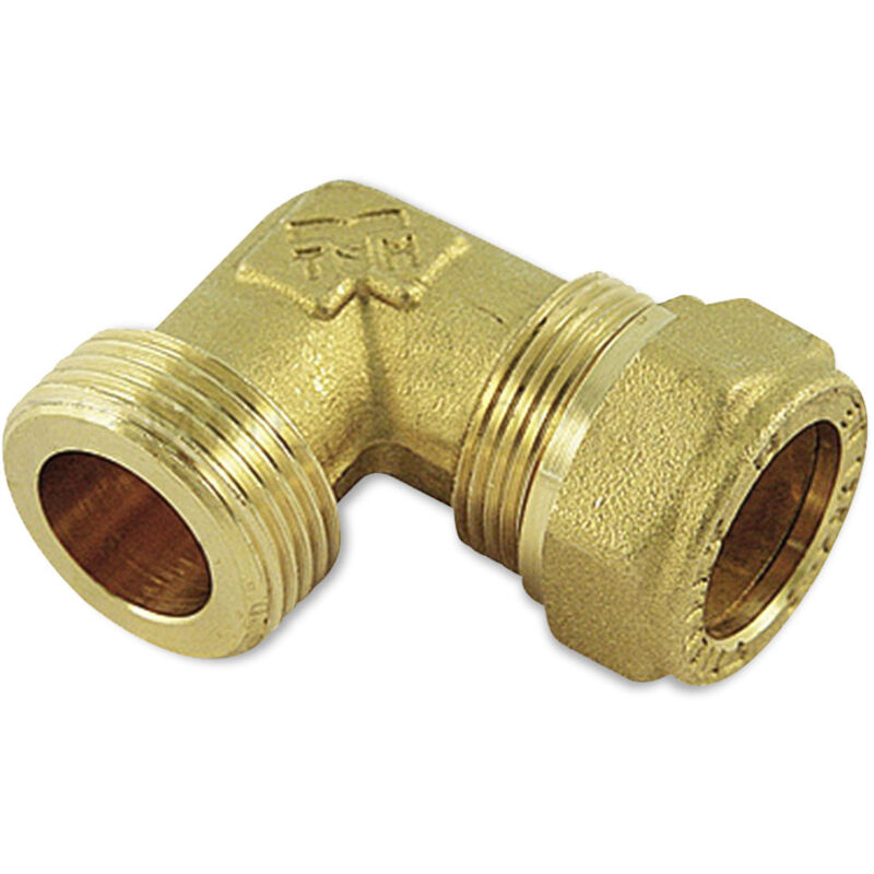 foto del prodotto raccordo curvo a compressione a battuta piana m, varie filettature 22 x 3 4