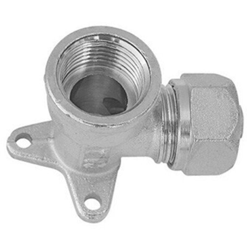 foto del prodotto raccordo curvo femmina con flangia a 3 fori tiemme per multistrato 1 2 x 20 -conf