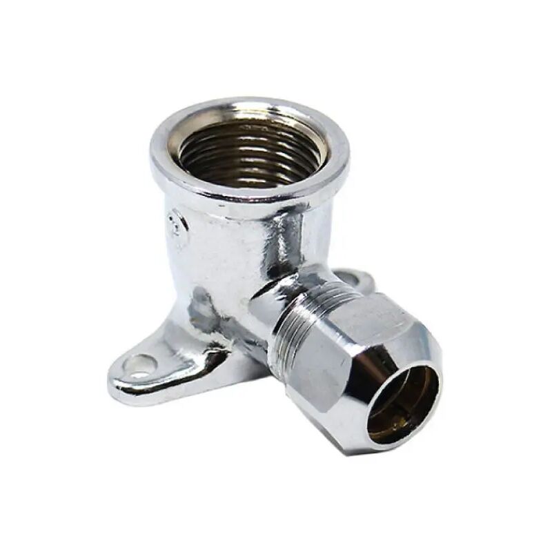 foto del prodotto raccordo curvo femmina flangiato a tenuta ptfe per tubo rame cromato serie 6805 1 2 x 10 rinaldi e pettinaroli